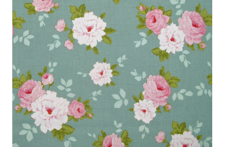 Tilda Stoffe Rosen Sunday Brunch Bauamwolle Blumen 