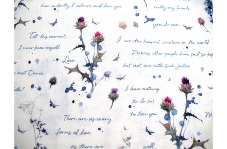 Baumwollstoff acufactum Dear Jane Blumen Zitate Texte acufactum Sophia Drescher