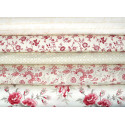 Patchwork Stoffpaket Blumen rosa vanille 75047