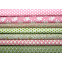 Tilda Stoffpaket Blumen rosa grün 77005