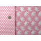 Tilda Stoffpaket Blumen Punkte Baumwolle Stoffe rosa grün 77005