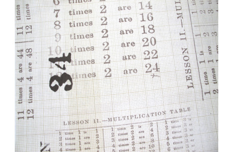 Tim Holtz Eclectic Zahlen Patchworkstoff Text Schrift Baumwolle Stoff