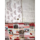 Patchwork Stoffpaket Tim Holtz Eclectic Rosen Blumen Zahlen Bilder Label Wörter Schmetterlinge Motten 75019
