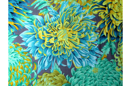 Kaffe Fassett Chrysanthemen Patchworkstoff Baumwolle Blumen Stoff