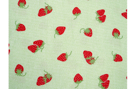 Patchworkstoff Erdbeeren Sunday Stroll Stoff Baumwolle Früchte 
