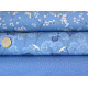 Stoffpaket Baumwolle Kirschblüten blau Westfalenstoffe japanisch Punkte Schwalben Vögel Blumen 73001
