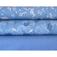 Stoffpaket Baumwolle Kirschblüten blau Westfalenstoffe japanisch Punkte Schwalben Vögel Blumen 73001