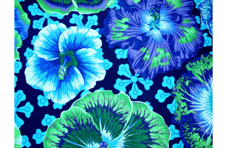 Kaffe Fassett Floating Hibiscus Blumen Patchworkstoff Baumwolle Quiltstoff