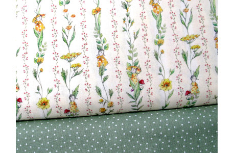 Stoffpaket acufactum gelb salbei 72021 Baumwolle Blumen Mädchen Kinder Pilze