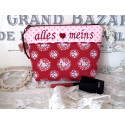 Kosmetiktasche rot rosa alles meins