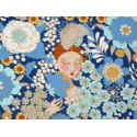 Tilda Stoff Blumen Frauen Wallflower blau