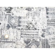 Tim Holtz Patchworkstoff Junk Journal Baumwolle Noten Schrift Zahlen Blumen Stoff Christmas Remnants