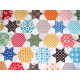 Fat Quarter Stoff Baumwolle Sterne Hexagon Flea Market