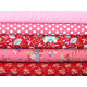 Tilda Stoffpaket Baumwolle Vögel Punkte Blumen Stoffe rot rosa 75081