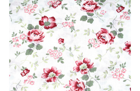 Stoff Rosenranken Blumen Baumwolle Moda Bunny Hill Designs Patchworkstoff