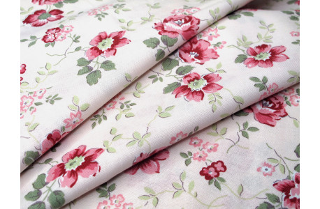 Patchworkstoff Rosen Bllumen Moda Baumwolle Stoff rosa salbei