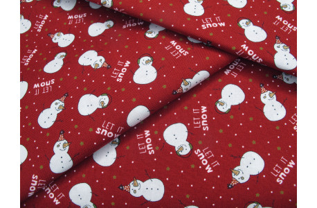 Stoff Weihnachten Schneemann Baumwolle Weihnachtsstoff Moda Kinderstoff Winterstoff