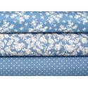 Stoffpaket Baumwolle blau weiß 73018