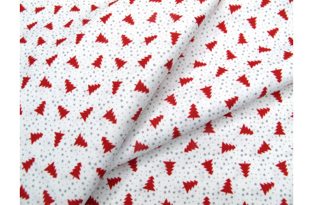 Stoff Weihnachten Tannen Punkte Baumwolle Patchworkstoff