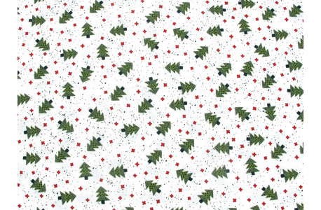 Stoff Weihnachten Baumwolle Tannenbaum Sterne Punkte Moda Sweetwater