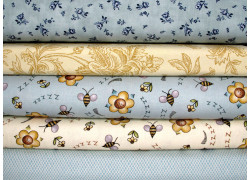 Patchwork Stoffpaket Bienen Blumen Baumwolle Stoffe Tiere 75085