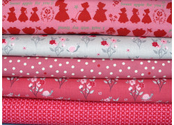 Patchwork Stoffpaket Kinderstoffe Blumen Tiere Schnecken Punkte Baumwolle 75086