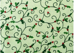 Fat Quarter Baumwolle Blumen Winter Weihnachten Ilex Henry Glass