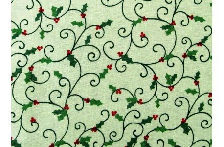 Fat Quarter Baumwolle Blumen Winter Weihnachten Ilex Henry Glass