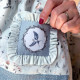 Label acufactum Schwalbe Maxi Patch Webetikett Aufnäher dear Jane