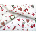 Baumwollstoff acufactum Weihnachtsornamente