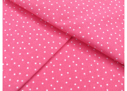 acufactum Baumwollstoff Punkte Dots Tupfen Pünktchen Stoff Baumwollepink