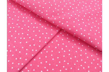 acufactum Baumwollstoff Punkte Dots Tupfen Pünktchen Stoff Baumwollepink