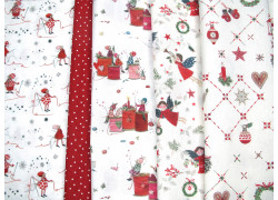 acufactum Stoffpaket Weihnachten Engel Sterne Zweige Punkte Baumwolle Stoffe Silke Leffler Kerstin Heß 75021
