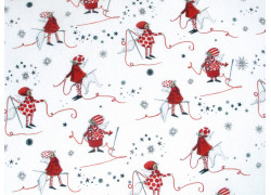 Baumwollstoff acufactum Fadenengel Weihnachten Silke Leffler Stoff Baumwolle Engel