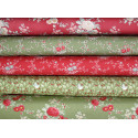Tilda Stoffpaket Rosen grün rot 75088