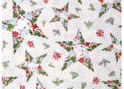 Stoff Weihnachten acufactum Sterne Punkte Zweige Kerstin Heß Baumwolle Stoffe Winter