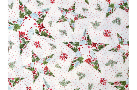 Stoff Weihnachten acufactum Sterne Punkte Zweige Kerstin Heß Baumwolle Stoffe Winter