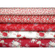 Tilda Stoffpaket Rosen Blumen Vogel Baumwolle Weihnachten Mistelzweig rot 75044