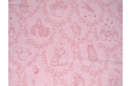 Patchworkstoff Peter Hase rosa Tier Kinderstoff Baumwolle Stoff