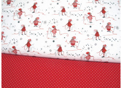 acufactum Stoffpaket Fadenengel Baumwolle Stoffe Punkte Dots Tupfen Pünktchen Weihnachten 72026