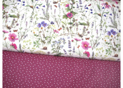 Stoffpaket Blumen Punkte Sommerstoffe Baumwolle Stoff acufactum