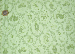 Patchworkstoff Peter Hase Baumwolle Stoff Kinderstoff Tierstoff Igel Gans Fuchs Maus Beatrix Potter