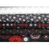 Stoffpaket Weihnachtsstoffe schwarz Baumwolle Stoffe Sterne Schneeflocken Eiskristalle