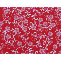 Blumenstoff rot Scarlet Stitches Patchworkstoff