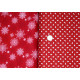 Stoffpaket Weihnachtstoffe rot Eiskristalle Baumwolle Stoffe Tannen Ilex Blumen 75090