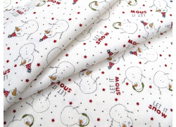 Stoff Weihnachten Schneemann Baumwolle Kinderstoff Weihnachtsstoff Winterstoff Sterne PunkteEmmit and Ivy