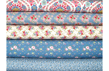 Tilda Stoffpaket Blumen Rosen Baumwolle Stoffe 75081