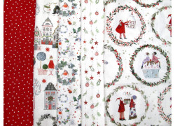 acufactum Stoffpaket Baumwolle Stoffe Winter Weihnachtsstoffe 75033