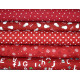 Stoffpaket Weihnachtsstoffe Baumwolle Stoffe Winter Kinderstoffe Schneemann Sternchen Tannen rot 75052