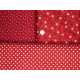 Stoffpaket Weihnachtsstoffe Baumwolle Stoffe Winter Kinderstoffe Schneemann Sternchen Tannen rot 75052